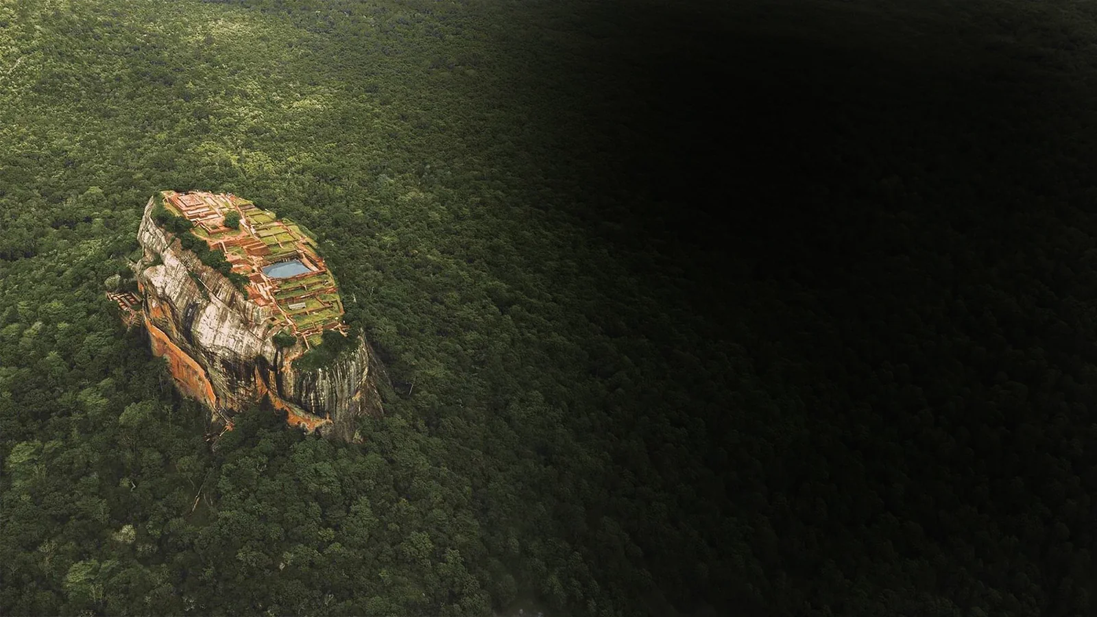Sigiriya rock fortress at dawn